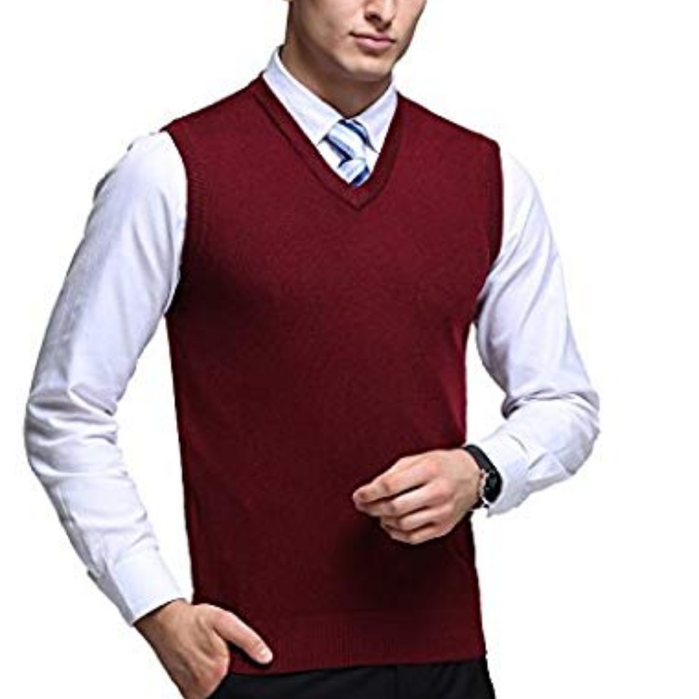 SALE Pendleton Sweater Vest Virgin Wool V Pullover - Picture 1 of 6